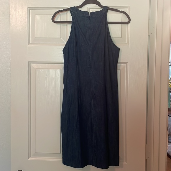 Denim knee length sleeveless summer dress - Picture 4 of 4